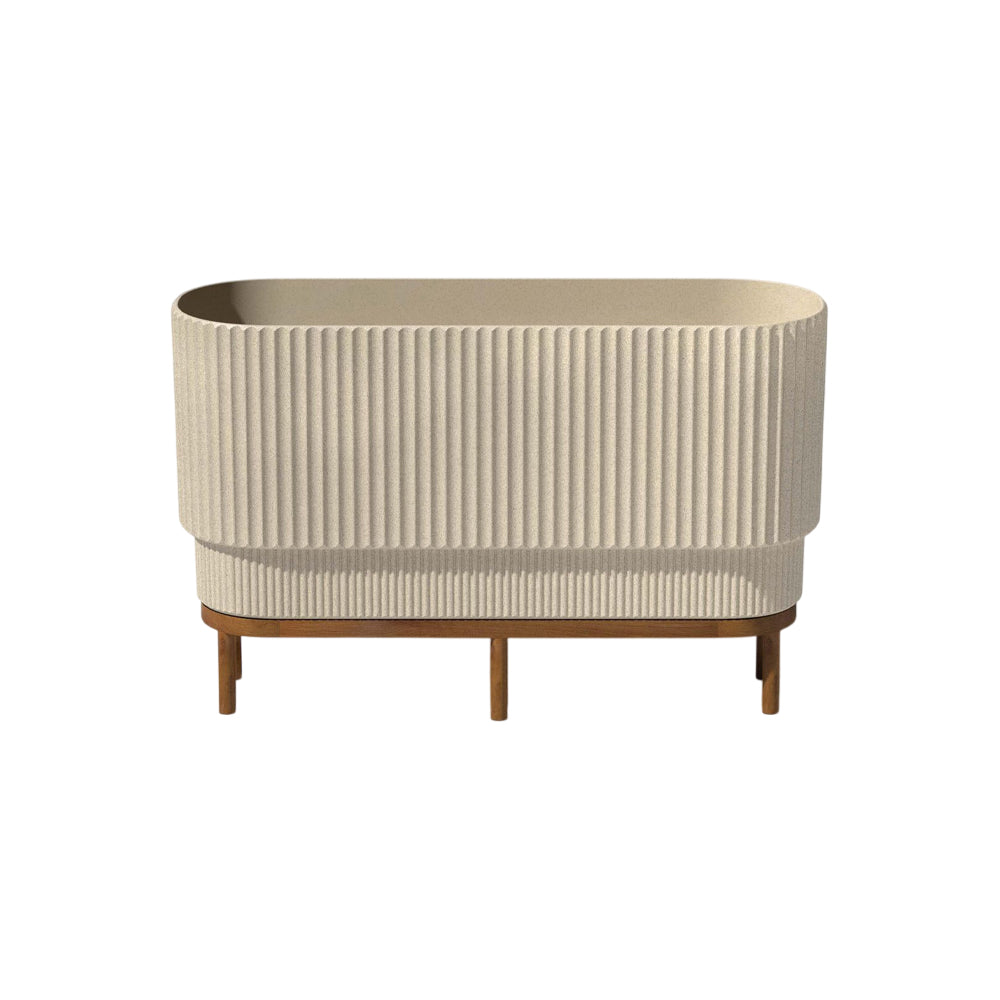 Maceta rectangular con patas
